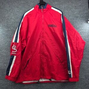 Vintage‎ Starter St Louis Cardinals Red Baseball Jacket Mens XXL Full Zip MLB